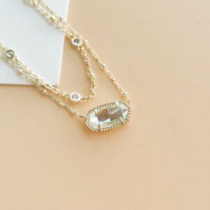 Kendra Scott Elisa Collection. Gold Dichroic Glass Necklace
